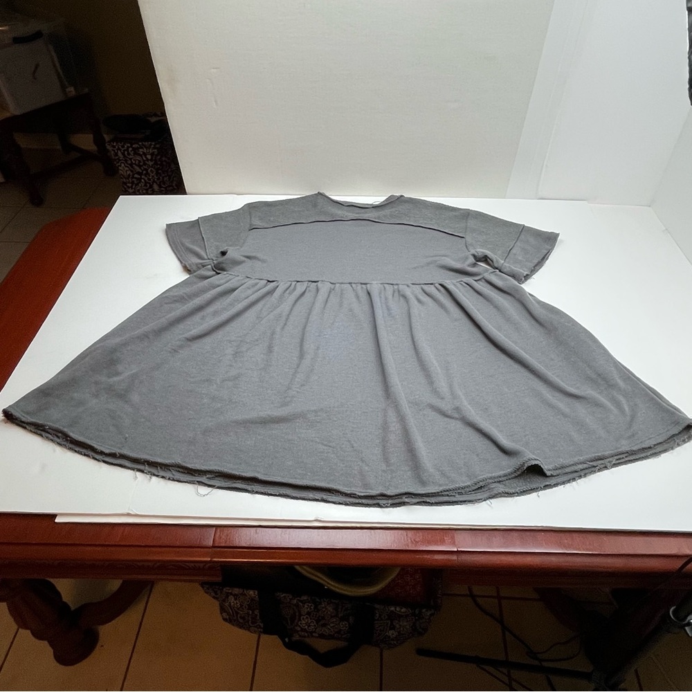 Three Bird Nest Moonlit Orchard Tunic Babydoll Dress Womens Medium Grey Gray NEW - Picture 12 of 12